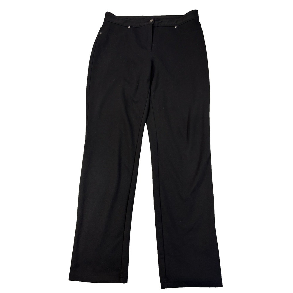 Chicos Women's .5 US6 Short Black Sexy Ankle Pants Straight Slimming Preppy